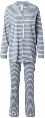 Lindex Pyžamo  modrosivá / biela