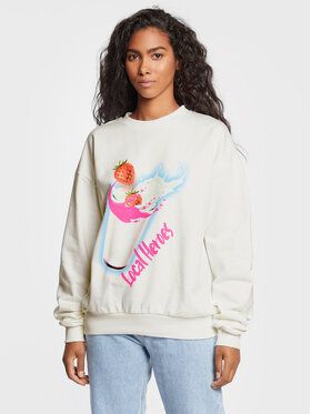 Local Heroes Mikina Strawberry Milk Shake AW22S0016 Biela Oversize