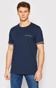 Jack&Jones PREMIUM Tričko Lyon 12205365 Tmavomodrá Regular Fit