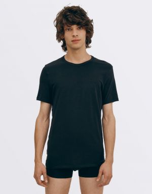 Organic Basics Core Slim Tee 2-Pack Black / Black