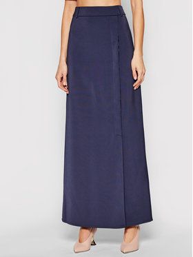 Victoria Victoria Beckham Maxi sukňa Stretch Faille 2221WSK002594A Tmavomodrá Regular Fit