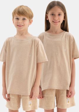 Dagi Brown Natural Color Local Seed Cotton Unisex T-Shirt.
