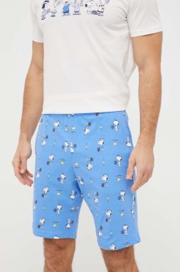 Bavlnené pyžamové šortky United Colors of Benetton x Peanuts vzorované