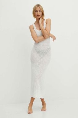 Plážové šaty Desigual KENIA biela farba, 24SWMF02
