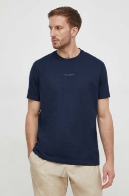 Bavlnené tričko Paul&Shark pánsky, tmavomodrá farba, s potlačou, 24411113