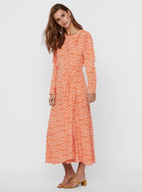 AWARE by VERO MODA Orange patterned maxi-dresses VERO MODA Hanna - Women
