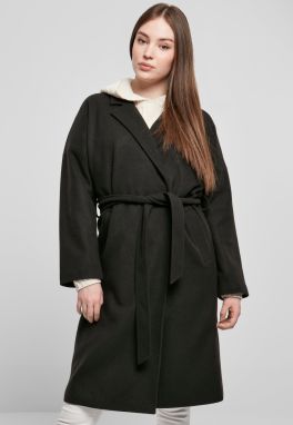 Women's oversized classic coat black