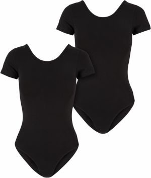 Women's Organic Stretch Jersey Body - 2-Pack Black+Black