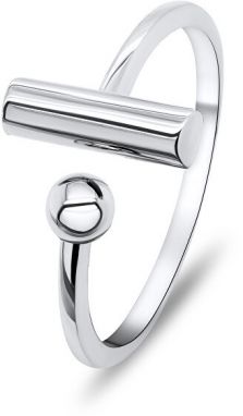 Brilio Silver Minimalistický strieborný prsteň RI037W