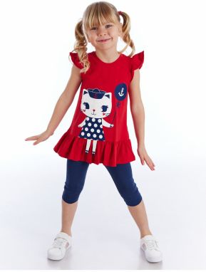 Denokids Sailor Cat Girl Child Tunic Leggings Suit