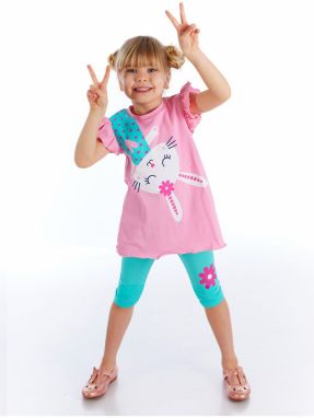 Denokids Surprise Rabbit Girls Tunic Tights Set