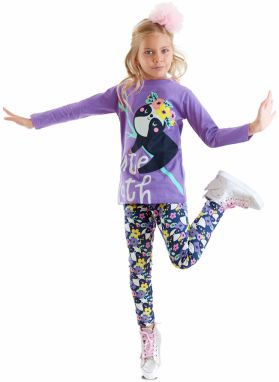 Denokids Sloth Girls Kids Tunic Leggings Set