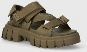 Sandále Palladium REVOLT SANDAL MONO dámske, zelená farba, na platforme, 98578.377.M