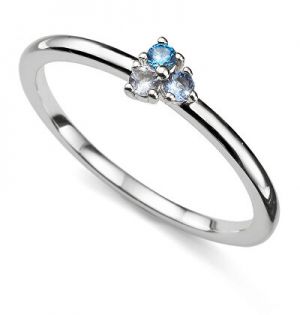 Oliver Weber Pôvabný prsteň s modrými zirkónmi Wispy 41158 52 mm