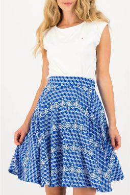 Blue Ladies Patterned Skirt Blutsgeschwister Dutch Delft - Ladies