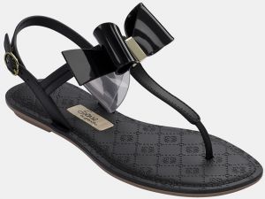 Čierne sandále s mašľou Grendha