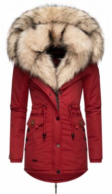 NAVAHOO Zimný kabát 'Sweety'  béžová / červená