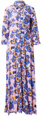 Y.A.S Košeľové šaty 'Savanna'  námornícka modrá / svetlomodrá / oranžová / ružová