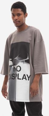 Bavlnené tričko A-COLD-WALL* No Display Top ACWMW105 MID GREY šedá farba, s potlačou