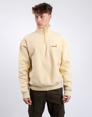 Carhartt WIP Half Zip American Script Sweat Rattan