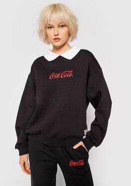 Local Heroes Mikina COCA-COLA Collar LHCCS008 Čierna Oversize