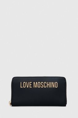 Peňaženka Love Moschino dámsky, čierna farba