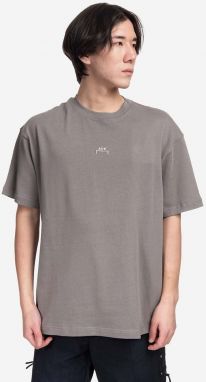 Bavlnené tričko A-COLD-WALL* Essential T-Shirt ACWMTS091-MIDGREY, šedá farba, jednofarebné