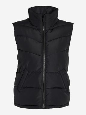 Black Ladies Quilted Vest Noisy May Dalcon - Ladies