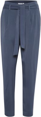 SAINT TROPEZ Plisované nohavice  modrosivá