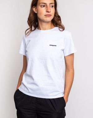 Patagonia W's P-6 Logo Responsibili-Tee White