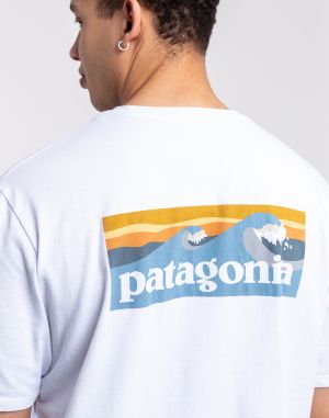 Patagonia M's Boardshort Logo Pocket Responsibili-Tee White