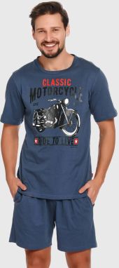 Modré pyžamo Classic Motorcycle