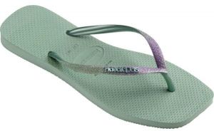 HAVAIANAS SQUARE GLITTER Dámske žabky, svetlo zelená, veľkosť 41/42