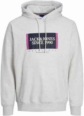 JACK & JONES Mikina 'Lafayette'  ružová / čierna / biela