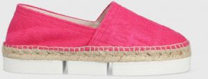 Espadrilky Love Moschino Scarpad Espam 35 ružová farba, na platforme, JA10313G1G