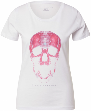 EINSTEIN & NEWTON Tričko 'Light Skull'  ružová / biela