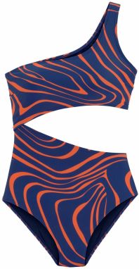 BUFFALO Jednodielne plavky 'Monokini Dune'  modrá / oranžová