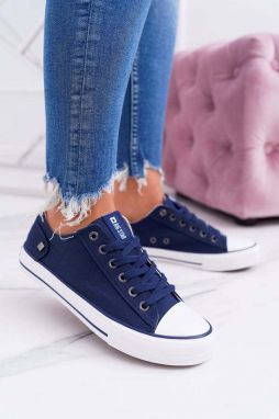 Women's Classic Low Sneakers Big Star Navy Blue