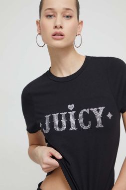 Tričko Juicy Couture dámsky, čierna farba