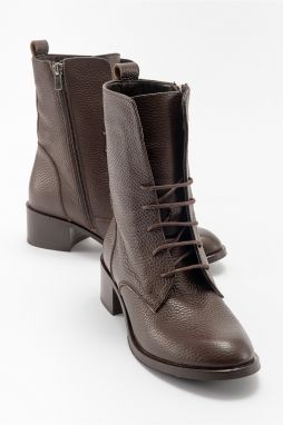 LuviShoes 1190 Brown Leather Women's Boots