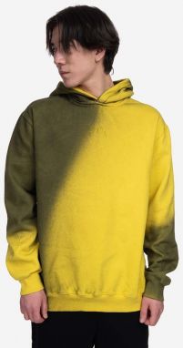 Bavlnená mikina A-COLD-WALL* Gradient Hoodie ACWMW100-YELLOW, pánska, žltá farba, s kapucňou, vzorovaná