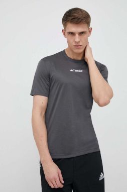 Športové tričko adidas TERREX Multi šedá farba, jednofarebné