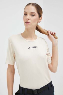 Športové tričko adidas TERREX Multi béžová farba