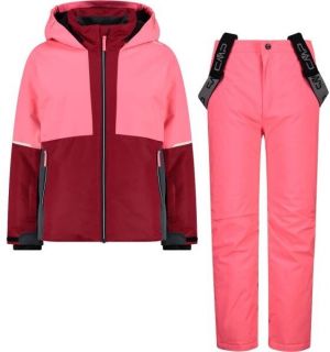 CMP KID G SET JACKET AND PANT Dievčenský lyžiarsky komplet, vínová, veľkosť