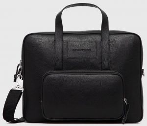 Kožená taška Emporio Armani čierna farba, Y4P144 Y068E