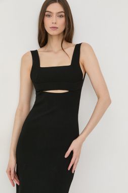 Šaty Victoria Beckham čierna farba, mini, priliehavá