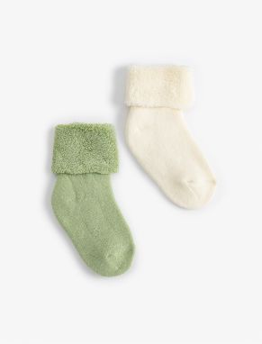 Koton 2-Pack Cotton Towel Socks