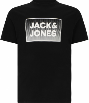 Jack & Jones Plus Tričko 'STEEL'  sivá / čierna / biela