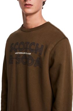 Scotch & Soda khaki pánska mikina Amsterdams Blauw