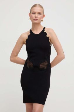 Šaty Silvian Heach čierna farba, mini, priliehavá